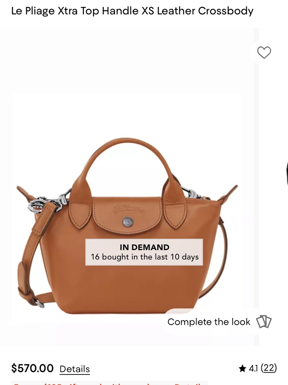 LongChamp XS LEATHER Crossbody bag - Picture 8 of 8